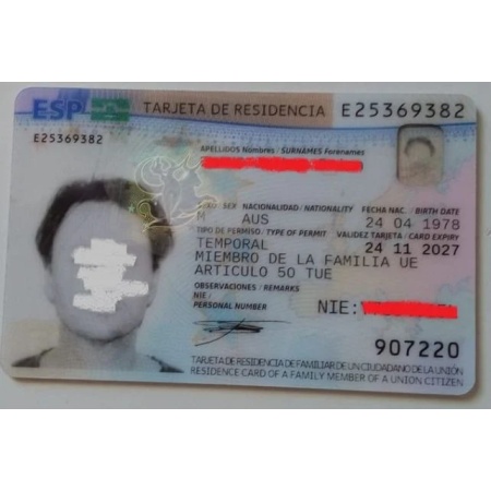 Spanish Permanent Residence Card