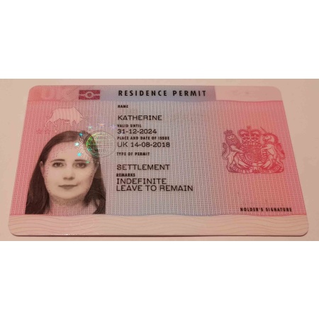 UK Permanent Residence Card