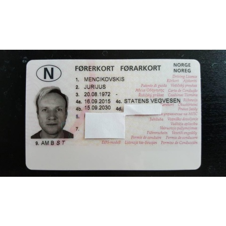 Driving License of Norway
