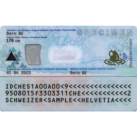 Buy Swiss ID Card back