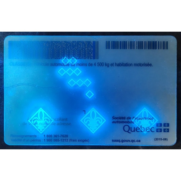 Quebec Driver License and ID Card