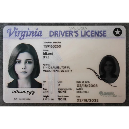 Virginia Driver License and ID Card
