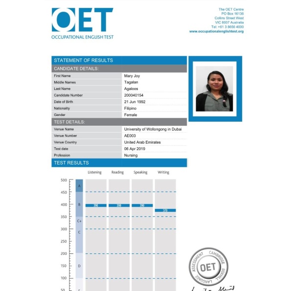 Buy Oet Certificate
