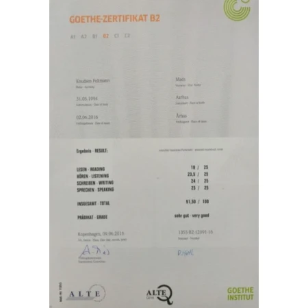 Buy Goethe Certificate