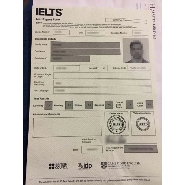 IELTS Certificate