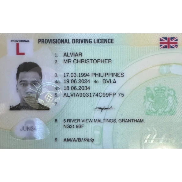 UK Provisional Driving Licence